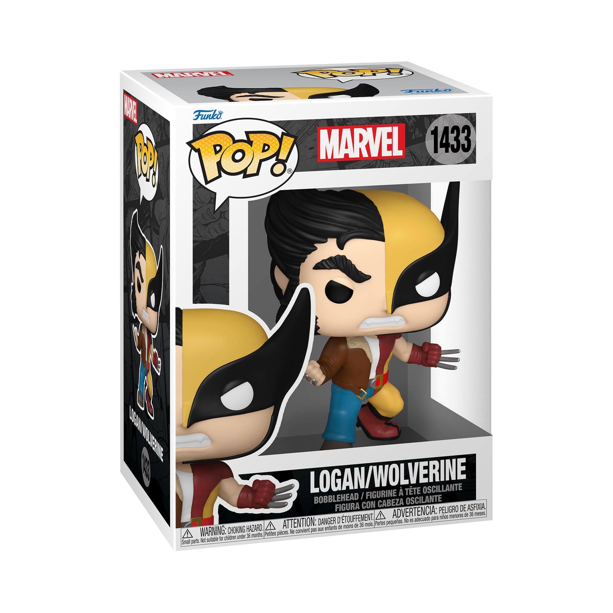 POP Marvel: Split - Wolverine/Logan​ - Marvel Comics - Collectable Vinyl Figure - Gift Idea - Official Merchandise - for Kids & Adults - Comic Books Fans - Model Figure for Collectors