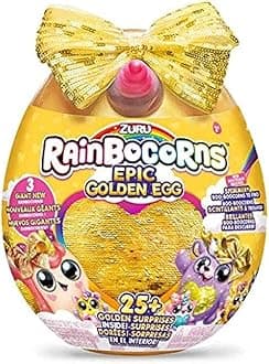 Rainbocorns Zuru Epic Giant Golden Egg with Over 25 Golden Surprises, Multicolor, 9244