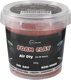 Moldable Cosplay Foam Clay Brown Colors (300g) – High Density and Quality for Intricate Designs | Air Dries to Perfection for Cutting with a Knife or Rotary Tool, Sanding or Shaping