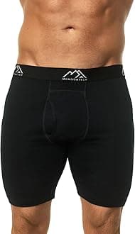 Merino.tech Merino Wool Boxer Briefs Men - Merino Wool Underwear Breathable Dry Fit Comfy Sports Base Layer for Men