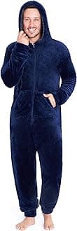 Onesies for Men and Teens, Loungewear Fleece Pyjamas Men All in One Jumpsuit Nightwear