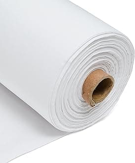 10m Plain White Calico Fabric – 100% Cotton, Optic White Calico 225GSM 60” Inch 150cm Wide – for Sewing, Quilting, Curtain Linings, Pillowcases & Totes – Easy Fabric by The Metre by Discount Fabrics