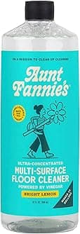 Aunt Fannie's Ultra Concentrated Floor Cleaner Vinegar Wash, Multi-Surface Floor Cleaner For Mopping, Makes 16 Gallons, Bright Lemon Scent, 32 oz. (Pack of 1)