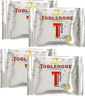 Swiss White Chocolate with Honey & Almond Nougat Pouch, 4 X 200 g