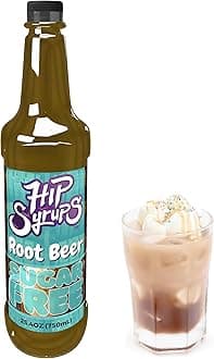 Hip Syrups - Root Beer Sugar Free Simple Syrup Designed for Water Flavor, Bubble Tea, Boba Tea, Cocktails, Root Beer Flavoring, Water Enhancer, Drink Mix for Ice Tea & More, Zero Calorie Flavoring, Keto Friendly, Sugar Free