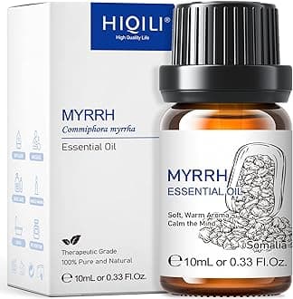 HIQILI Myrrh Essential Oil,100% Pure for Diffuser, Massage, Hair Care-10ml