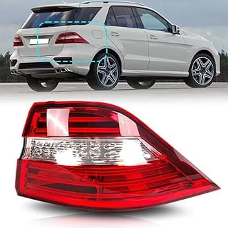 Outer Tail Light Lamp Fit for 2012 2013 2014 2015 Mercedes-Benz W166 ML350 ML550 Taillight, Rear Brake Light Lamps, With LED Bulbs, Replace for 1669063401 MB2805107(Right Passenger Side)