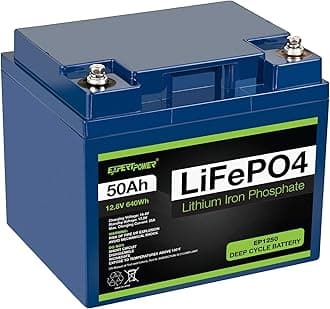 12V 50Ah Lithium LiFePO4 Deep Cycle Rechargeable Battery | 2500-7000 Life Cycles & 10-Year Lifetime | Built-in BMS | Perfect for RV, Solar, Marine, Overland, Off-Grid Applications