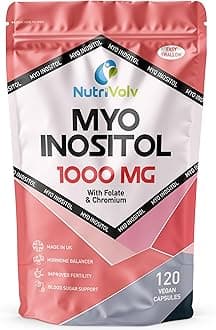 NutriVolv Myo Inositol 1000mg with Folate & Chromium | 120 Capsules | Hormone Balancer