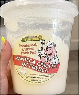 - Generic Manteca Criolla de puerco Rendered cured pork fat 16 oz (1 jar)