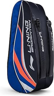 Li-Ning Panther Double Zipper Polyester Badminton Kit Bag (Royal Blue, Large) | Stash Pocket | Ample Storage | Unisex - Men, Boys, Girls, Women
