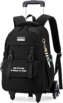 ETAISHOW Rolling Backpack for Girls Backpack with Wheels Roller Bookbag Wheeled Bag Trolley School Bag