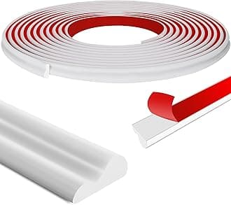 moonoom 20 Ft x 0.9''Wall Decoration Molding Trim,Self-Adhesive 3D Chair Rail Panel Molding, Flexible DIY Wall Trim for Wall Mirror Window Frame and Home Decoration