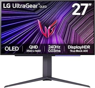 LG 27GS95QE-B PC monitor 67.3 cm [26.5] 2560 x 1440 pixels Quad HD OLED Black (OLED 27IN 2560 X 1440 0.03MS - 16:09 1500000:1 HDMI 2.1 X2)