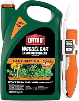 Ortho WeedClear Lawn Weed Killer Ready-To-Use with Comfort Wand, Kills Crabgrass, Dandelion and Clover, 1.1 gal.