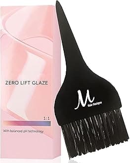Shinefinity Zero Lift Glaze 08/38 Light Blonde Gold Pearl Demi-Permanent Hair Color 2 Ounce and M Hair Designs Tint Brush (Bundle)