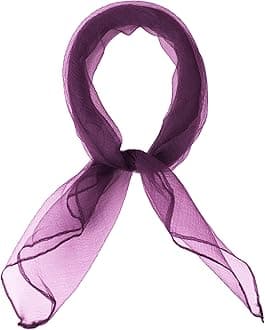 Hat To SocksSoft and Light Feel Square Chiffon Neck Scarf Retro Pinup Hair Scarf for Girls Women