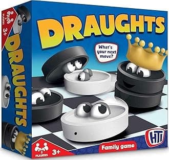 HTI Toys Traditional Games Draughts Set Board Game For Kids Adults
