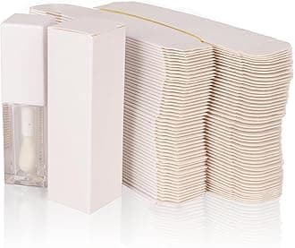 25pcs White Paper Boxes for Lip Gloss, Mascara & Eyeliner (25 x 25 x 86mm, 350gms, Travel/On-The-Go Makeup Storage)
