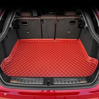 Car Trunk Mat for Kia Soul 2010 2011 2012 2013 2014 2015 2016, Custom Fit PU Leather Cargo Liner, All-Weather Waterproof Rear Trunk Liner Protector, Auto Interior Accessories