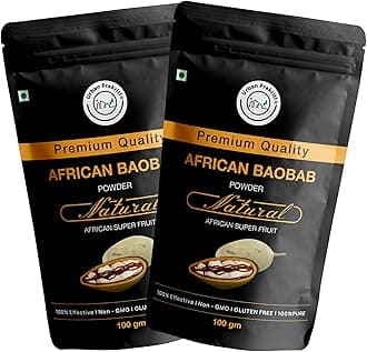 Urban Prakriti African Baobab Powder (100g, Pack of 2) | Vegan Superfood for Men and Women | Best for the Gut Health, Immunity & Skin | Rich in Dietary Fiber, Vitamin C | Source of Potassium, Iron