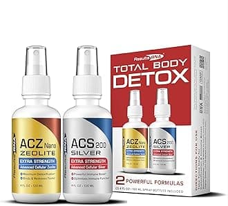Total Body Detox Extra Strength System – ACS 200 Silver & ACZ Nano Zeolite are Clinically Proven to Detoxify & Boost Immunity. Recommended by Doctors Worldwide (4 oz)