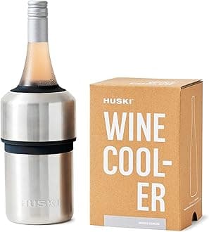 Wine Cooler | Premium Iceless Wine Chiller | Keeps Wine Cold up to 6 Hours | Award Winning Design | New Wine Accessory | Fits Some Champagne Bottles | Perfect Gift for Wine Lovers (Stainless)