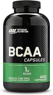 Optimum Nutrition BCAA Capsules, Amino Acids Tablets, 1000 mg of Essential Amino Acids BCAAs with L-Leucine, L-Isoleucine and L-Valine, Unflavoured, BCAA Supplements, 200 Servings, 400 Capsules