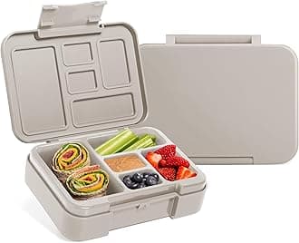 Simple Modern Bento Lunch Box for Kids | BPA Free, Leakproof, Dishwasher Safe | Lunch Container for Girls and Boys, Toddlers | Porter Collection | 5 Compartments | Almond Birch