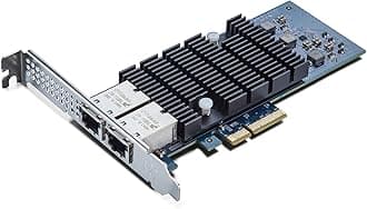 10Gb PCI-E NIC Network Card, Dual Copper RJ45 Port, PCI Express Ethernet LAN Adapter Support Windows Server/Linux/ESX, Compare to Intel X550-T2