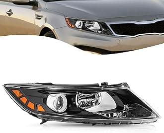 Halogen Headlight Assembly Replacement Fit for 2011 2012 2013 Kia Optima Headlamp Right Passenger Side w/o bulbs