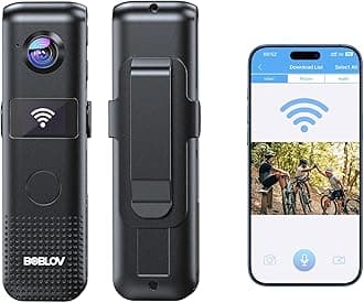 BOBLOV C18 128G WiFi Body Camera: One-Touch Recording and Small OLED Screen for User Friendly, 4Hours Recording, 1080P Wearable Cam with 1/4" Tripod Thread for Biking, Security, Personal Use