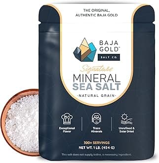 Baja Gold Signature Mineral Sea Salt - Recommended by Gary Brecka - Organic Natural Grain Salt for Cooking & Baking | Authentic Baja Salt | Ideal for All Culinary Creations | 1 lb. Resealable Bag, 300+ Servings