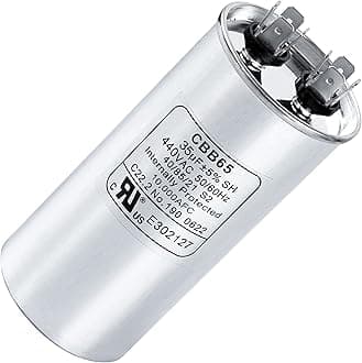 35 uF 35 MFD ± 5% 370-440 VAC CBB65 (3~80 uF Options Available) Volt Multi-Purpose Motor Run Round Capacitor - Compatible with AC Motor Run Fan Start Heat Pump Condenser Straight - UL Certified