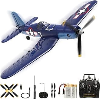 2023 New Upgrade F4U Corsair RC Plane 4 Channel RTF Remote Controlled Aircraft RC Airplane for Beginners Adult with Xpilot Stabilization System & One Key Aerobatic