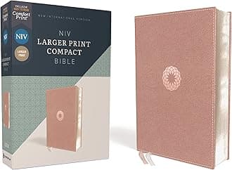 Niv, Larger Print Compact Bible, Leathersoft, Pink, Red Letter, Comfort Print: New International Version, Pink, Leathersoft, Comfort Print