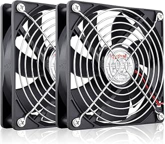 120mm x 25mm 12V Computer Case Cooling Fan 12 Volt 2Pin High Performance DC Fan 2 Pack