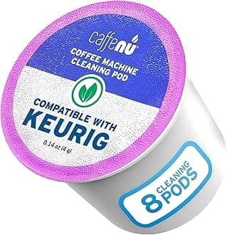 Keurig Compatible Cleaning Pods. 8 Rinse Pods Cleaner Kit. Eco Friendly, Removes Stale Coffee Residue & Stains. Keurig 1.0 & 2.0 Coffee Makers.