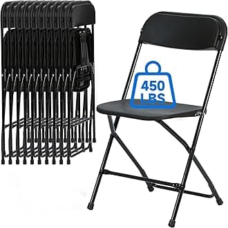 70 PCS Plastic Folding Chair, Portable Commercial Chair, 450 LB Capacity Premium Plastic Folding Chairs, Folding Chair for Wedding Party Outdoor Indoor, Stackable Folding Chairs Black