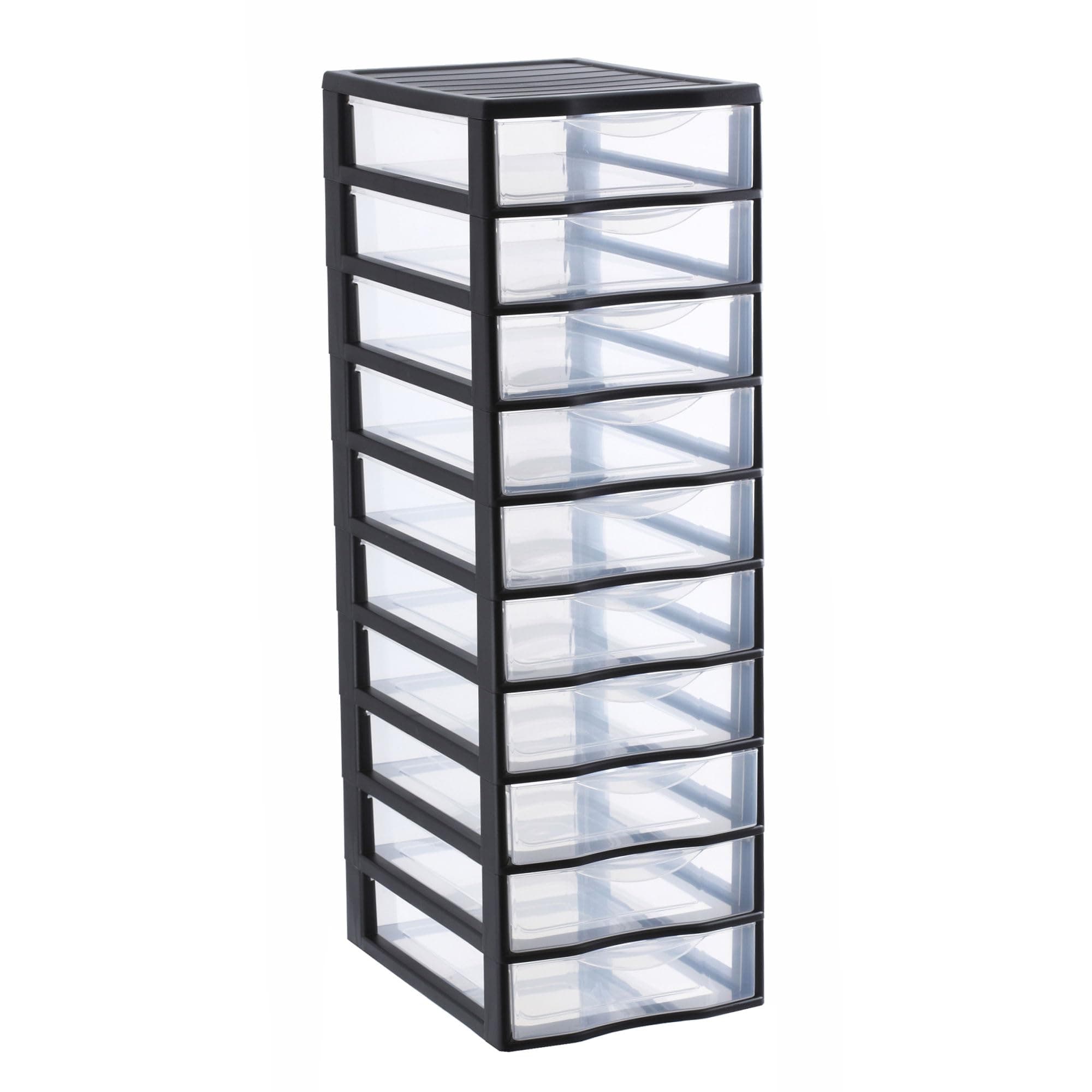 Sundis 10-Drawer DIY Storage Tower, Black