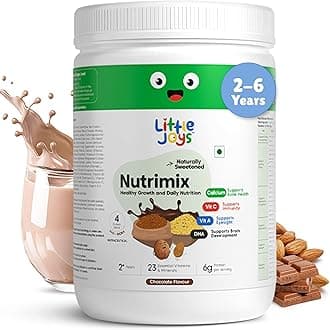 Little Joys Nutrition Powder Chocolate Flavor 400 grams | Health & Nutrition Drink for Young Kids (2+ Years) | With Goodness of - Ragi, Bajra, Jaggery, Dates, Almond, Walnuts, & Oats