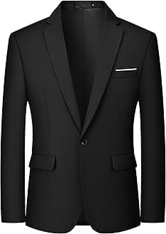 MAGE MALE Men's One Button Blazer Casual Solid Color Suit Jacket Slim Fit Lightweight Sport Coats Blazers