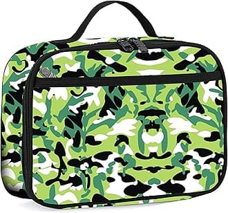 rickyh styleLunch Box with Padded Liner, Spacious Insulated Lunch Bag Durable Thermal Lunch Cooler Pack with Strap for Men Women Boys Girls Adults School Sports Beach Picnic Work Camp,2 Pocket