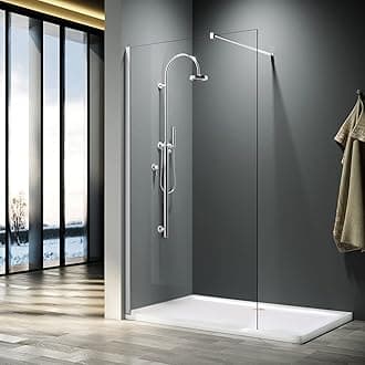 ELEGANT 1200mm Walk in Shower Enclosure 8mm Easy Clean Glass Wetroom Shower Screen Panel