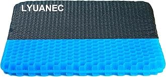 Gel Seat Cushion for Long Sitting, 2.4 Inch Giant Gel Cushions for Pressure Relief, Breathable Seat Cushions for Office Chairs with Washable Non-Slip Cover (Blue, Giant)