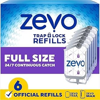 Zevo Flying Insect Trap Refill Cartridges, Fly Trap, Fruit Fly Trap