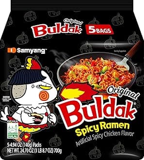 Buldak VERY Hot Chicken Instant Noodles, 5 x 140g