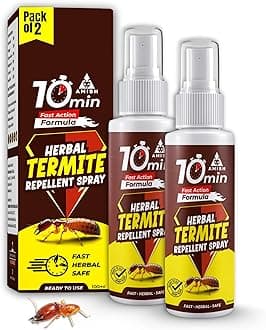 Amish Herbal Termite Spray for Home, Kitchen & Office/Eco-friendly Termite Killer/Wood Protection Spray Pack of (100ml Ready to us) (Pack of 2)