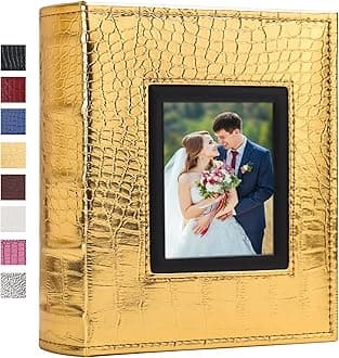 Vienrose Photo Album for 200 4x6 Photos Leather Cover Extra Large Capacity Picture Book for Wedding Baby Vacation