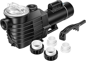 2.5HP Dual Voltage Pool Pump, High Lift 78FT Self-Priming, DOE Energy Saving, 1.5" & 2" Connectors w/Strainer Basket for In/Above Ground Pools